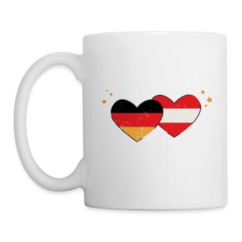 I love Austria Germany Flag Countries Heart - Mug - white - Left