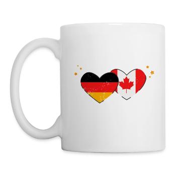 I love Canada Germany Flags Hearts Flags - Mug - white - Left