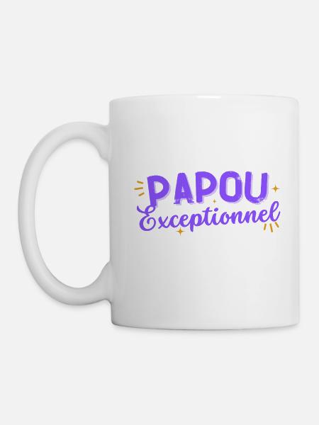 Papou exceptionnel Cadeau Papa Rigolo - Mug blanc - blanc