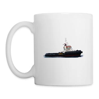 Remorqueur à propulsion puissante - Mug blanc - blanc - Gauche