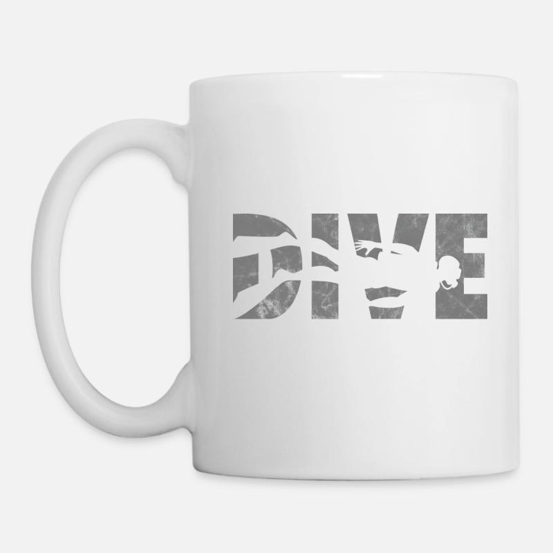 T-shirt de plongée sous-marine - chemise de plongée - Mug blanc - blanc