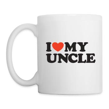 I love my uncle heart shirt - Mug - white - Left