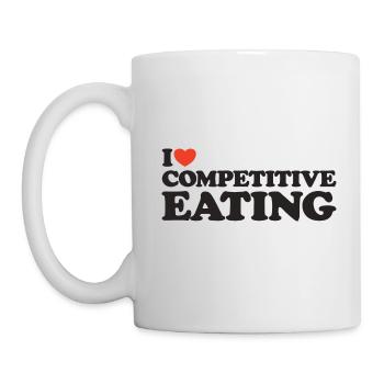 J’adore la chemise compétitive Eating Heart - Mug blanc - blanc - Gauche