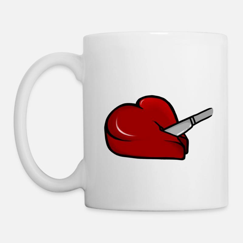 Trauriges kleines Herz - Tasse - Weiß
