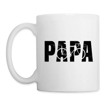 Papa Radfahrer sehr cooles Fahrradgeschenk - Tasse - Weiß - Links