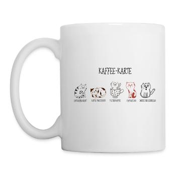 Carte de café pour chat - Mug blanc - blanc - Gauche