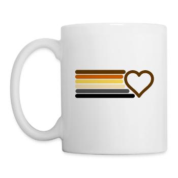Stripes Bear Heart - Tasse - Weiß - Links