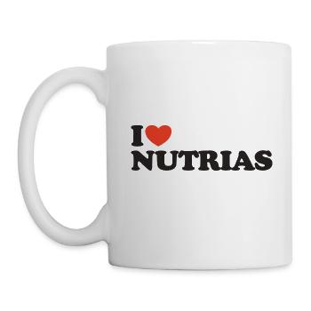 I love Nutrias Heart Shirt - Mug - white - Left