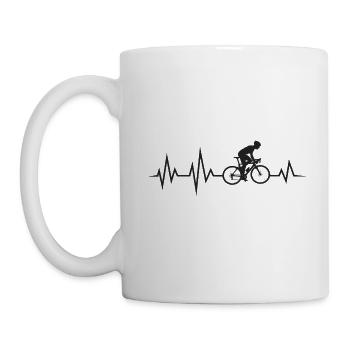 RADRENNFAHRER HERZSCHLAG RADFAHREN RETRO RENNRAD - Tasse - Weiß - Links