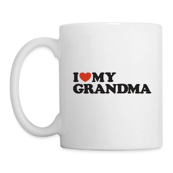 J’adore ma chemise cœur de grand-mère - Mug blanc - blanc - Gauche