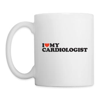 J’adore ma chemise cardiologue coeur - Mug blanc - blanc - Gauche