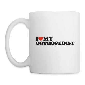 J’adore ma chemise coeur orthopédiste - Mug blanc - blanc - Gauche
