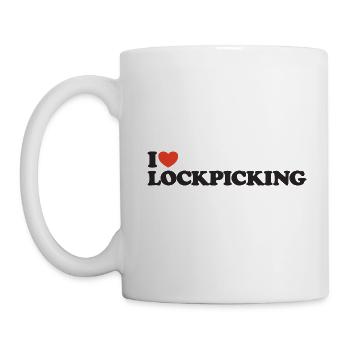 I love Lockpicking Heart Shirt - Mug - white - Left