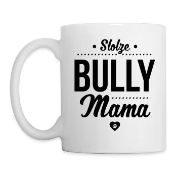 Stolze Bullymama Herz - Tasse - Weiß - Links
