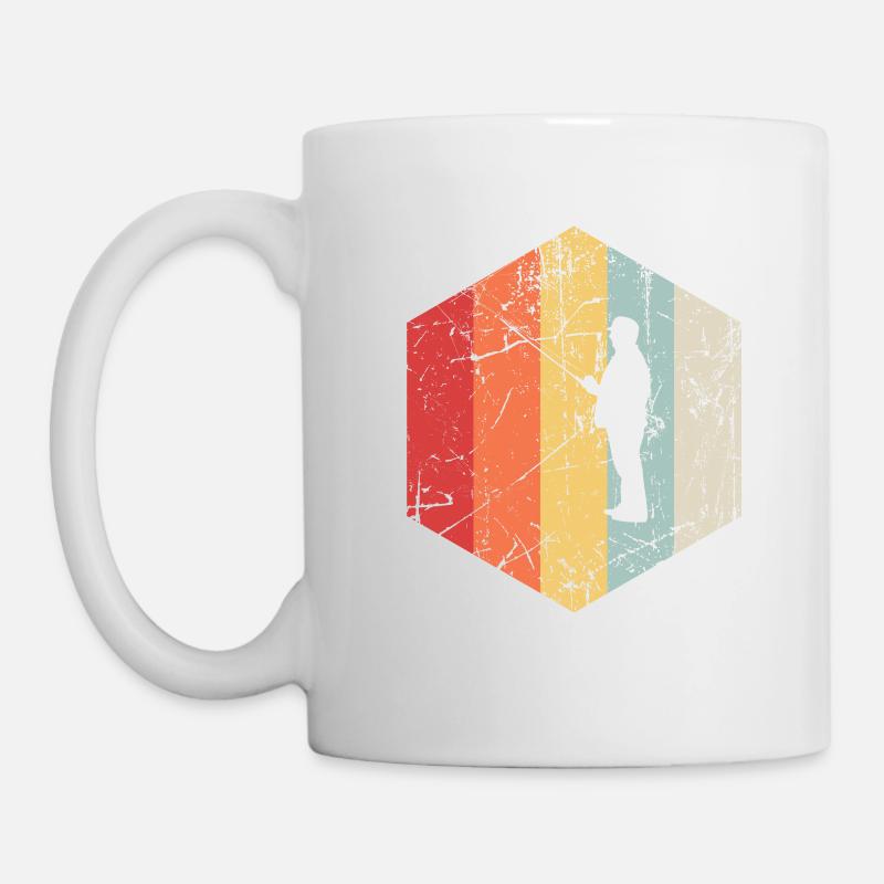 Retro Angler - Tasse - Weiß