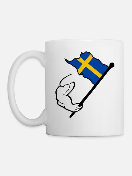 Schweden Flagge - Tasse - Weiß
