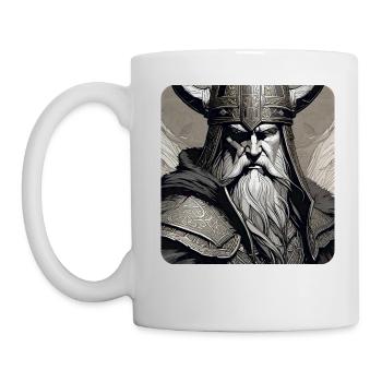 Proud Viking with Horns Helmet - Mug - white - Left