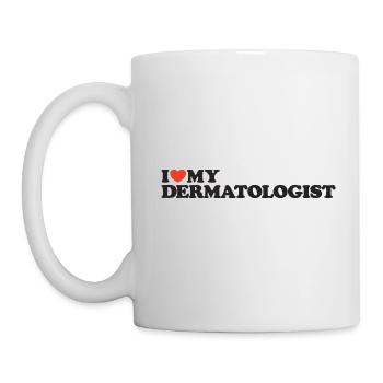 I love my Dermatologist Heart Shirt - Mug - white - Left