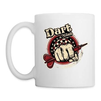 Dart Club 2 - Dart T-Shirts RAHMENLOS - Sport Club - Tasse - Weiß - Links