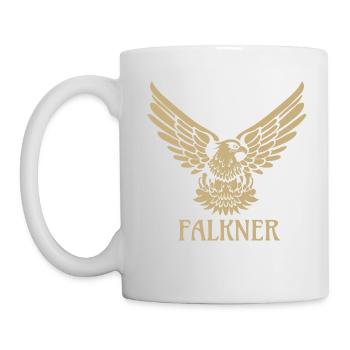 Falkner Falke Adler Greifvogel Falknerei Geschenk - Tasse - Weiß - Links