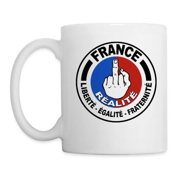 France logo - Mug blanc - blanc - Gauche