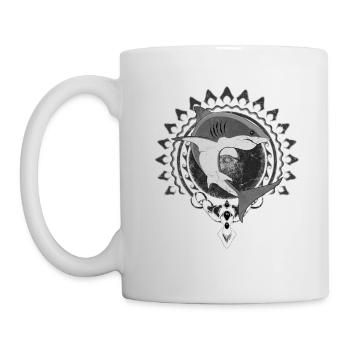 Weißer Hai - Tasse - Weiß - Links