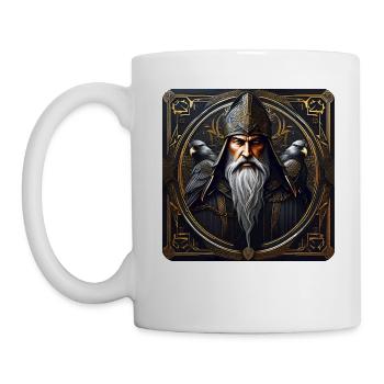 Magicien mystique avec corbeaux - Mug blanc - blanc - Gauche