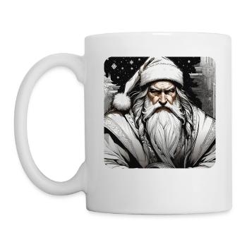 Père Noël cool en blanc - Mug blanc - blanc - Gauche