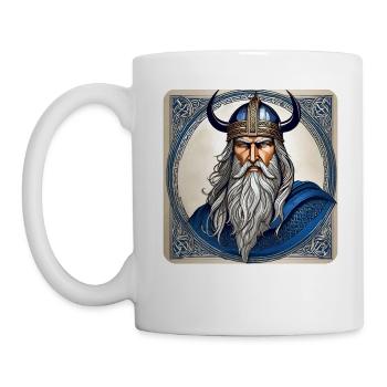 Proud Viking with Horns Helmet - Mug - white - Left