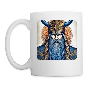 Proud Viking with Horns Helmet - Mug - white - Left