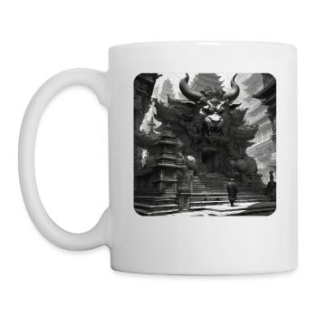 Dämon Monster Ungeheuer Portal - Tasse - Weiß - Links
