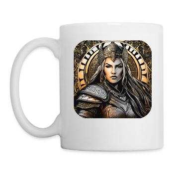 Proud Viking Germanin Shieldmaiden - Mug - white - Left