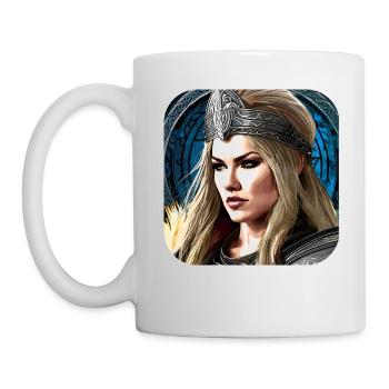 Proud Viking Shieldmaiden Cyborg - Mug - white - Left