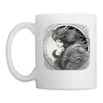 Stolze Fantasy Kriegerin Schildmaid - Tasse - Weiß - Links