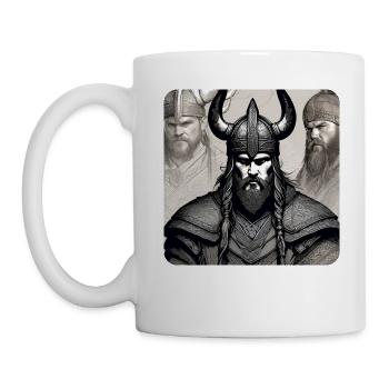 Fier guerrier viking germanique - Mug blanc - blanc - Gauche