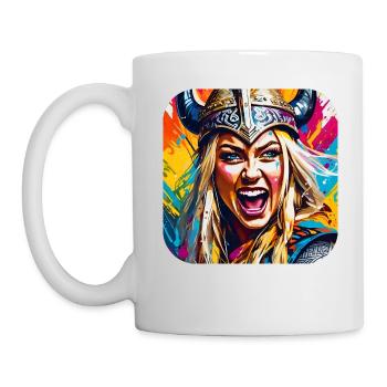 Viking dans le style graffiti - Mug blanc - blanc - Gauche