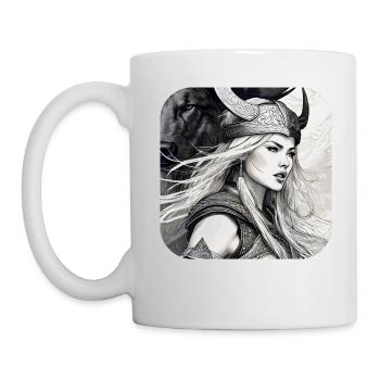 Proud Viking Germanin Shieldmaiden - Mug - white - Left