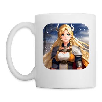 Guerrier Manga mignon - Mug blanc - blanc - Gauche