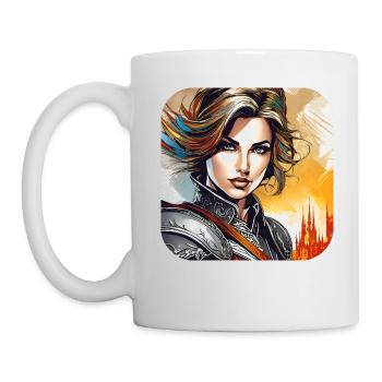 Fier guerrier - Mug blanc - blanc - Gauche