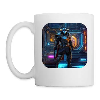 Guerrier cool du cyberespace - Mug blanc - blanc - Gauche