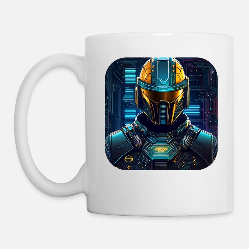 Cooles Cyberspace Motiv - Tasse - Weiß