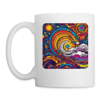 Motif psychédélique IV - Mug blanc - blanc - Gauche