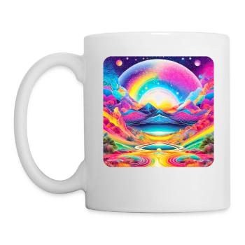 Motif psychédélique III - Mug blanc - blanc - Gauche