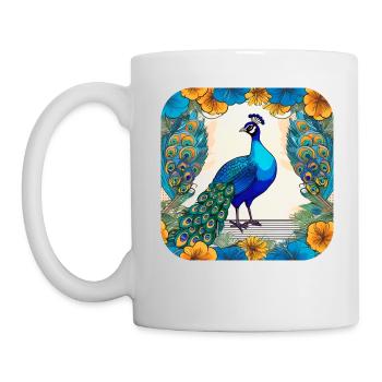 Elegant Peacock - Mug - white - Left