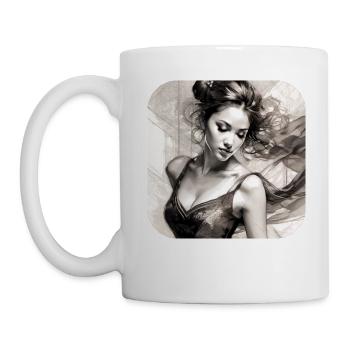 Anmutige Schönheit - Tasse - Weiß - Links