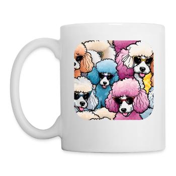 Pop Art Colorful Poodle - Mug - white - Left