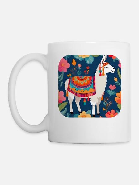 Cooles Lama - Tasse - Weiß