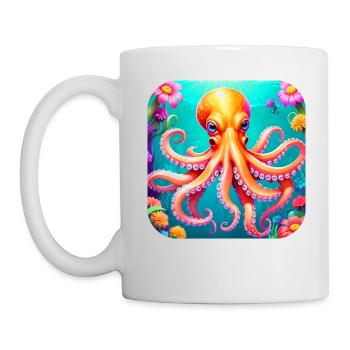 Poulpe cool II - Mug blanc - blanc - Gauche