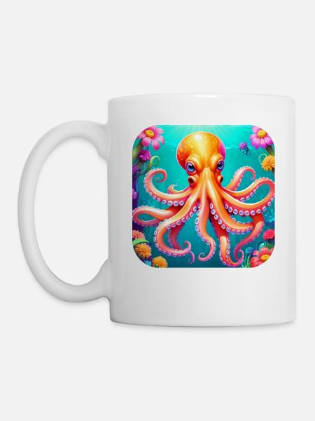Cooler Oktopus II - Tasse - Weiß