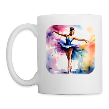 Prima ballerina with bright colors - Mug - white - Left